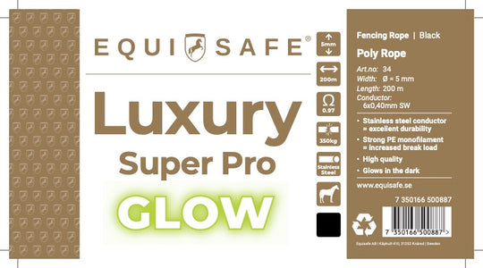 Electric rope EquiSafe Luxury 5mm x 200m luminous